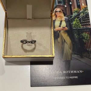 Frieda Rothman Black and cz stone Ring